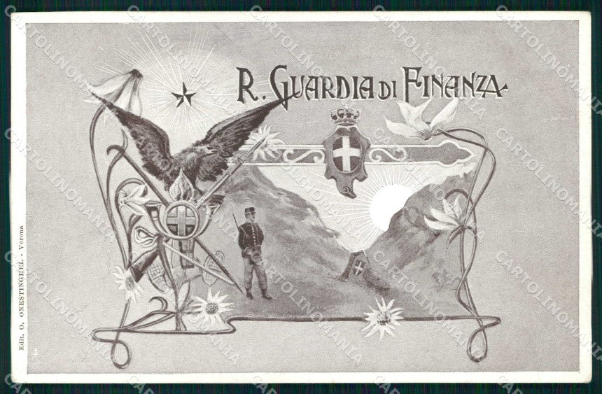 Militari Reggimentali Regia Guardia Finanza GdF cartolina KF5623 – fronte