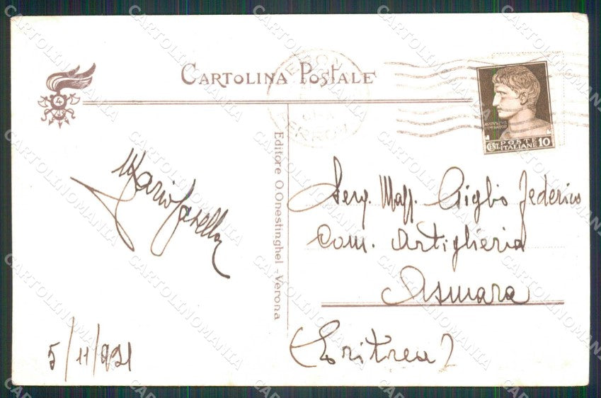 Militari Reggimentali 4° Reggimento Genio Verona PIEGHINE cartolina KF5630 – retro