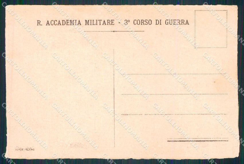 Militari Reggimentali Regia Accademia Militare Torino III Corso cartolina KF5635 – retro