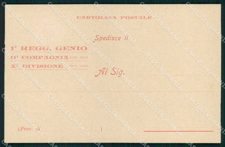 Militari Reggimentali 1° Regg. Genio IIª Compagnia Xª Divisione cartolina KF5637 – fronte