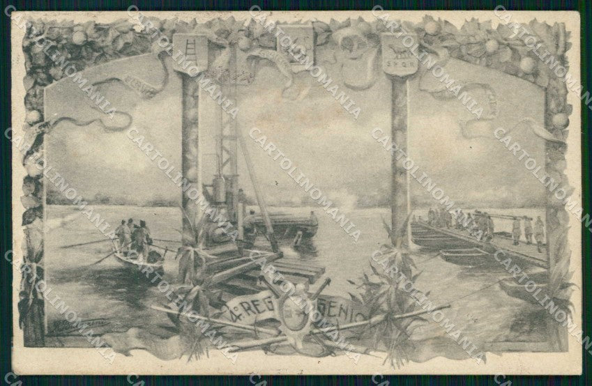 Militari Reggimentali 4° Reggimento Genio Verona cartolina KF5640 – fronte