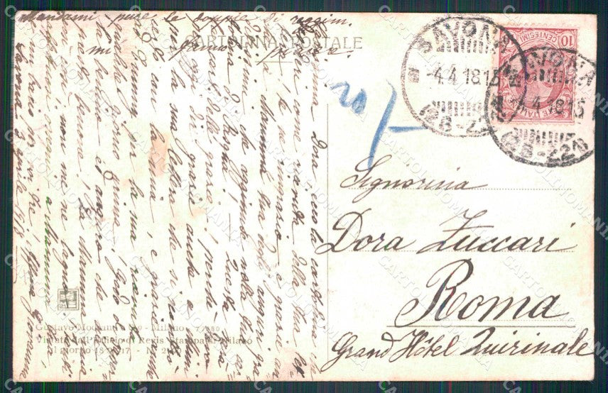 Militari Reggimentali 4° Reggimento Genio Verona cartolina KF5640 – retro