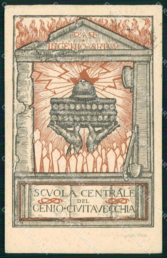 Militari Reggimentali Scuola Centrale del Genio Civitavecchia cartolina KF5653 – fronte