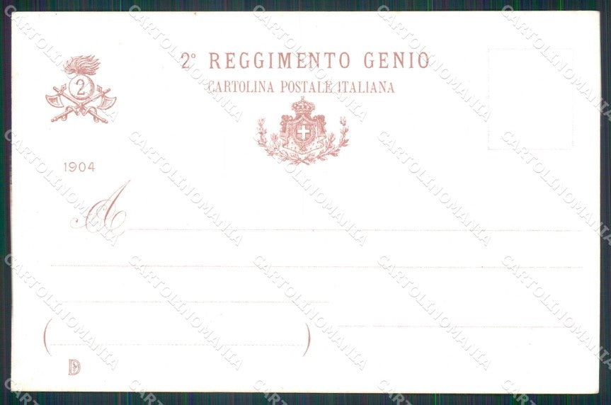 Militari 2° Regg. Genio Sede Casale Distaccamento Bologna Tricolore cp KF5663 – retro