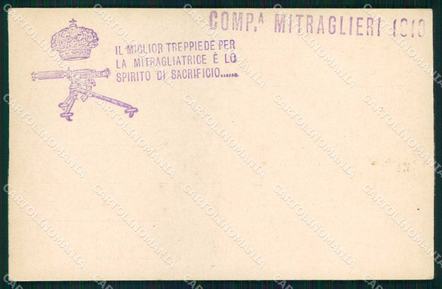 Militari Reggimentali Compagnia Mitraglieri FIAT Bertacchi cartolina KF5671 – fronte
