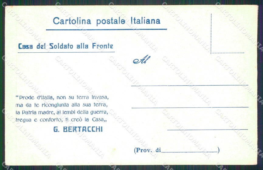 Militari Reggimentali Compagnia Mitraglieri FIAT Bertacchi cartolina KF5671 – retro