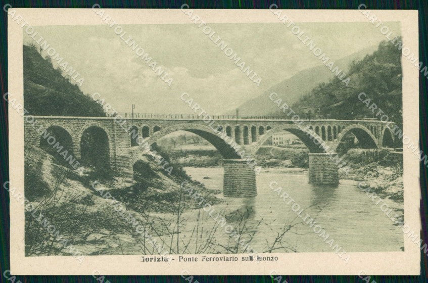 Gorizia Ponte Ferroviario Isonzo Alterocca Terre che L'Italia Redime cp KF5684 – fronte