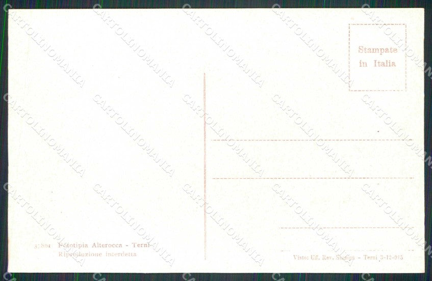 Gorizia Isonzo Linea Ferroviaria Alterocca Terre che L'Italia Redime cp KF5688 – retro
