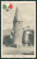 Trento città La Torre Verde Alterocca WWI Tricolore cartolina KF5705 – fronte