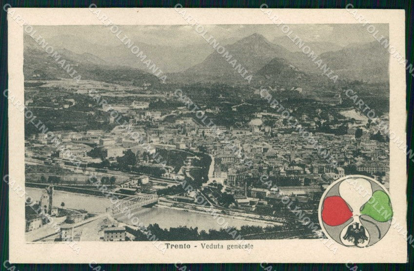 Trento città Panorama Alterocca WWI Tricolore cartolina KF5711 – fronte