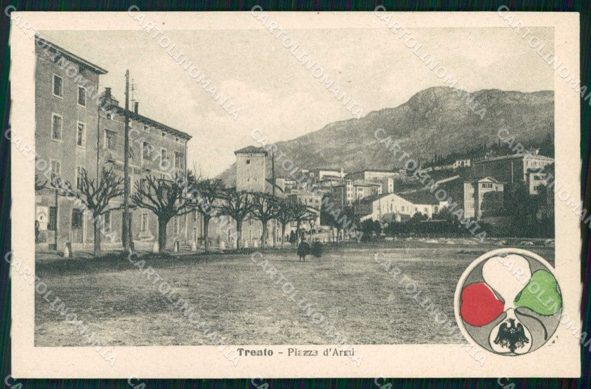 Trento città Piazza d'Armi Alterocca WWI Tricolore cartolina KF5712 – fronte
