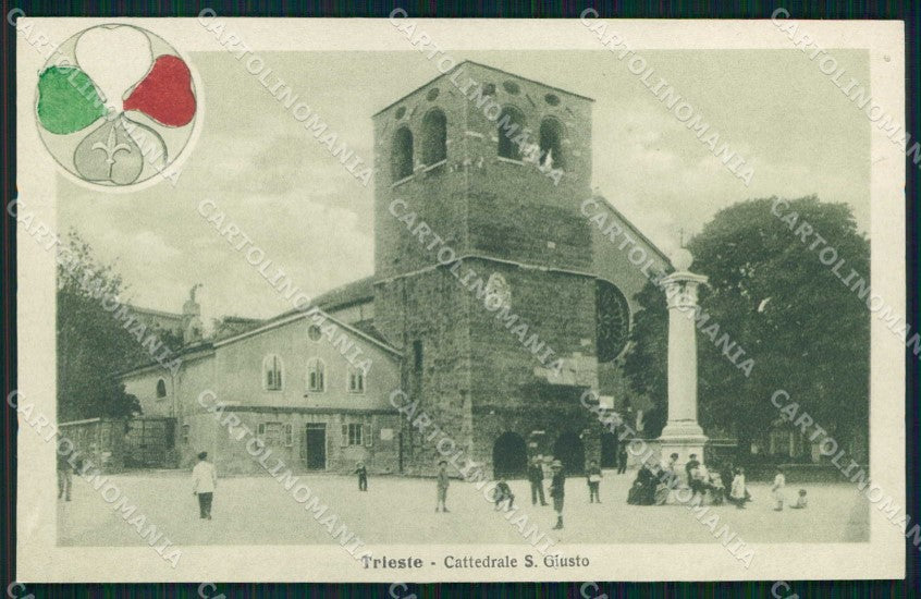 Trieste città San Giusto Alterocca WWI Tricolore cartolina KF5724 – fronte