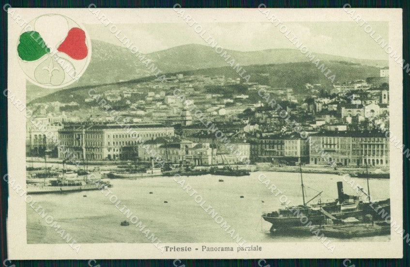 Trieste città Panorama Alterocca WWI Tricolore cartolina KF5727 – fronte