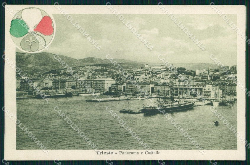 Trieste città Panorama Alterocca WWI Tricolore cartolina KF5733 – fronte