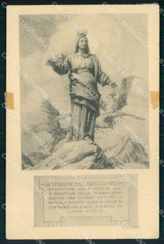 WW1 Patriottismo Assistenza Soldati Rocciamelone Susa PIEGA cartolina KF5754 – fronte