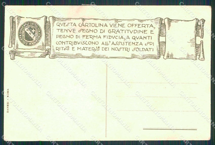 WW1 Patriottismo Assistenza Soldati Rocciamelone Susa PIEGA cartolina KF5754 – retro