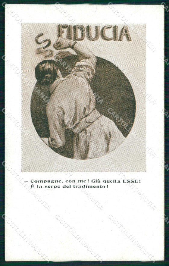 WW1 WWI Propaganda Compagne giù quella ESSE Ditta Marelli cartolina KF5765 – fronte