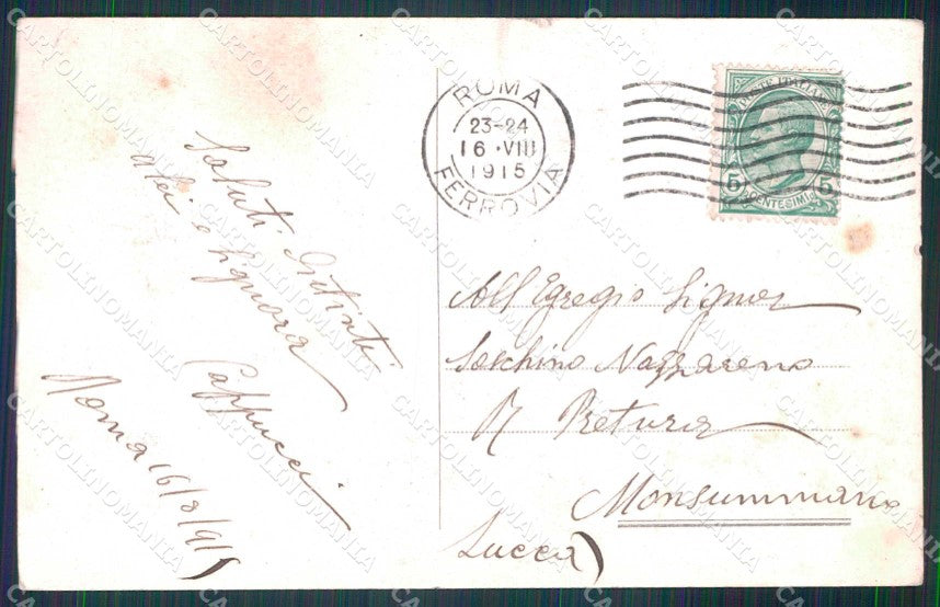 WW1 Tricolore Patriottismo Trieste Trento Bertiglia ? PIEGHE cartolina KF5774 – retro