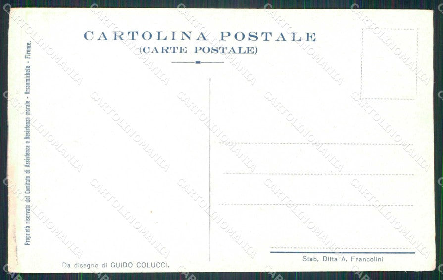 WW1 Assistenza Morale Soldati Colucci Orsanmichele Firenze cartolina KF5783 – retro