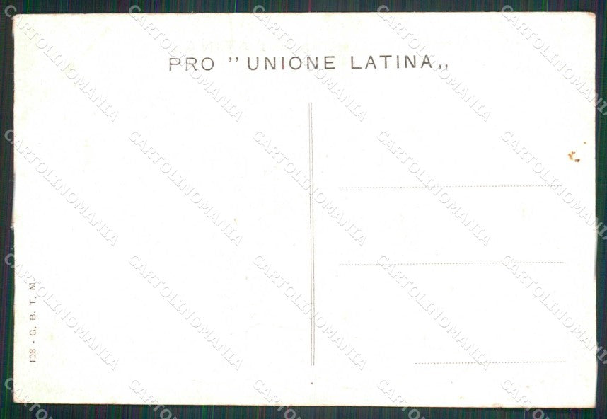 WW1 WWI Patriottismo Terre Irredente Fratelli Garibaldi Unione Latina cp KF5814 – retro