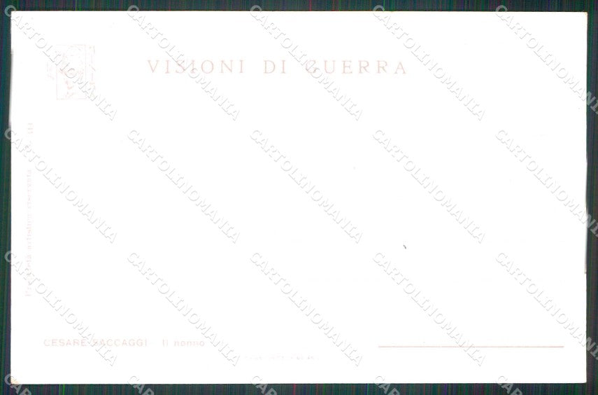 WW1 WWI Patriottismo Visioni di Guerra Il Nonno Alpini Saccaggi cartolina KF5817 – retro