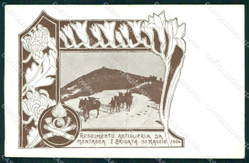 Militari Reggimentali Artiglietria Montagna Iª Brigata Alpini cartolina KF5818 – fronte