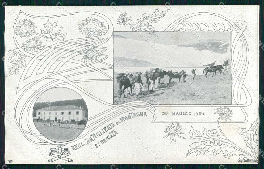 Militari Reggimentali Artiglietria Montagna IIª Brigata Alpini cartolina KF5821 – fronte
