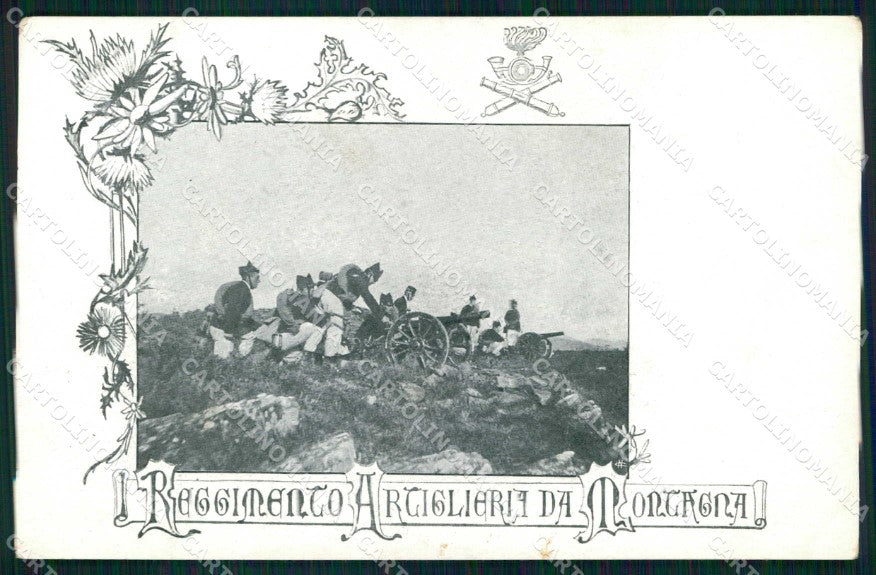 Militari Reggimentali Artiglietria da Montagna Alpini cartolina KF5823 – fronte