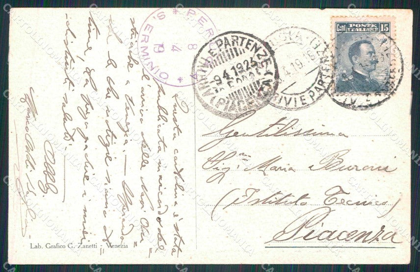 WW1 WWI Patriottismo Venezia Navi Austriache STRAPPINO cartolina KF5829 – retro