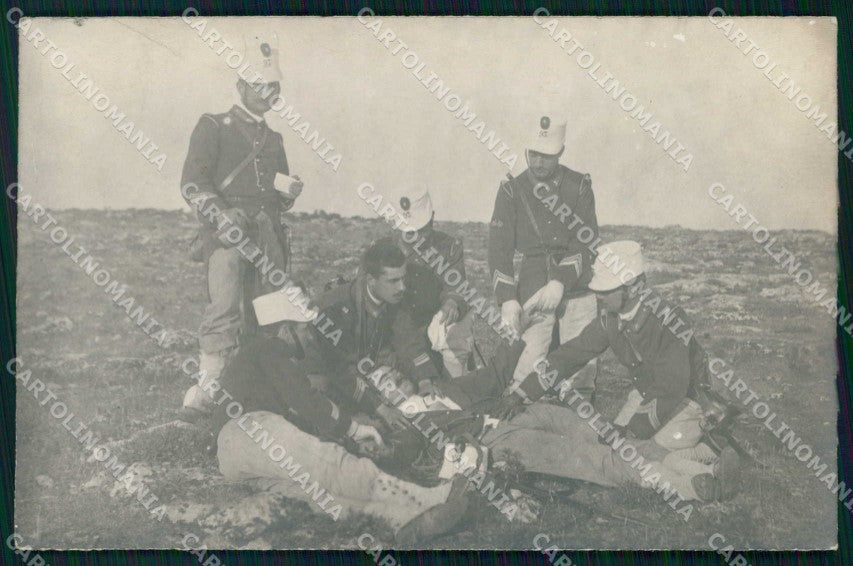 Militari Reggimentali 93° Regg. Fanteria Ciclisti Primi Soccorsi foto cp KF5843 – fronte