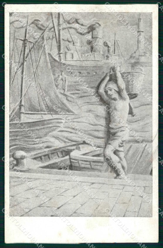WW1 WWI Militari Comitato Provvedimento Combattenti Genova cartolina KF5845 – fronte
