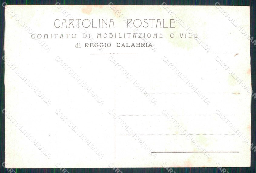 WW1 WWI Militari Comitato Mobilitazione Civile Reggio Calabria cartolina KF5846 – retro
