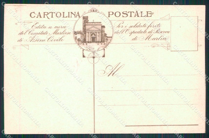 WW1 WWI Militari Lucca Capannori Marlia Ospedale Riserva FORO PIEGHE cp KF5849 – retro