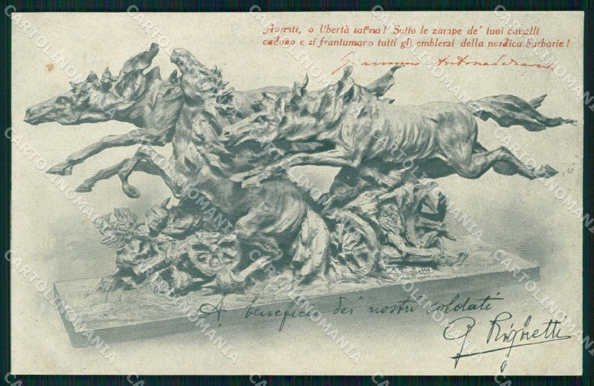 WW1 WWI Patriottismo Comitato Milanese Raccolta Fondi Righetti cartolina KF5851 – fronte
