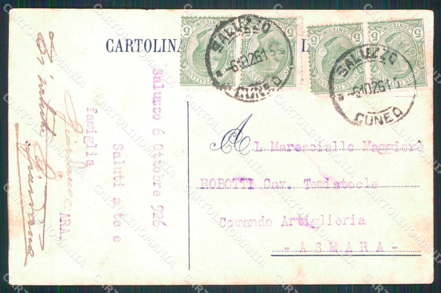 Militari Reggimentali 1° Regg. Artiglieria Montagna Alpini FORI cartolina KF5852 – retro