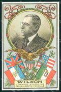 Politica Woodrow Wilson Alleati Bandiere Flags USA cartolina KF5857 – fronte