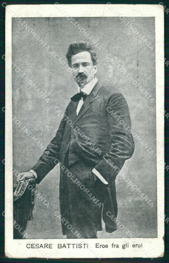 WW1 WWI Patriottismo Firenze al Martire Cesare Battisti PIEGHE cartolina KF5859 – fronte