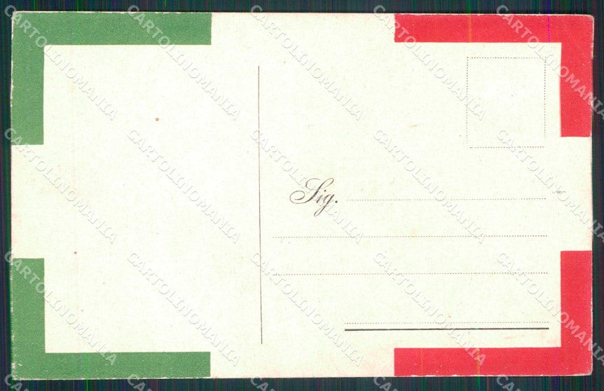WW1 Propaganda Tricolore Giornale Nazione Borgiotti PIEGHINE cartolina KF5867 – retro