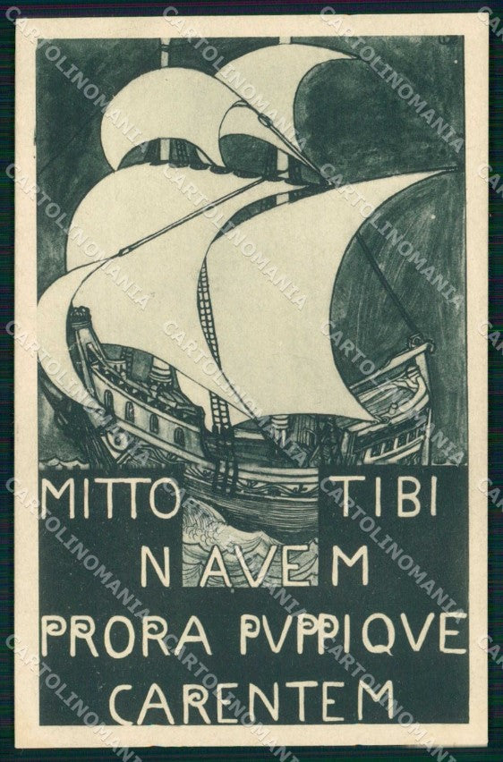 WW1 Propaganda Indovinello Nave Zanetti ABRASA cartolina KF5872 – fronte