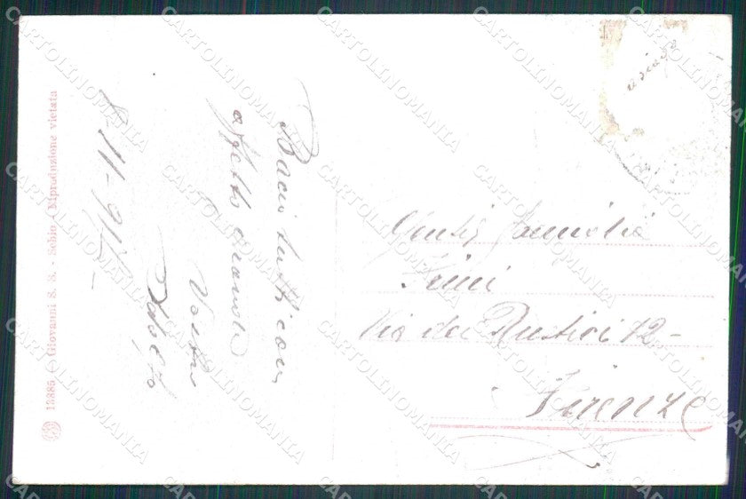 WW1 WWI Militari La Posta del Soldato Schio PIEGHINE cartolina KF5880 – retro