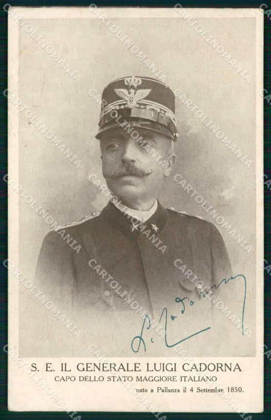 WW1 WWI Militari Generale Luigi Cadorna CRI Pallanza cartolina KF5896 – fronte
