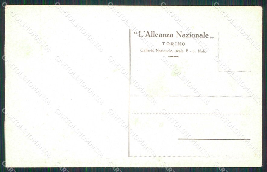 WW1 WWI Patriottismo Giuramento di Torino Frola cartolina KF5946 – retro