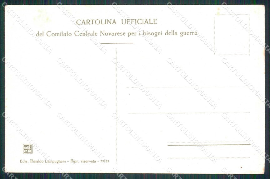 WW1 WWI Patriottismo Comitato Novarese Bisogni Guerra Novara cartolina KF5958 – retro