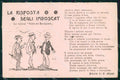 WW1 La Risposta degli Imboscat Addio del Bersagliere Bertiglia ? cp KF5971 – fronte