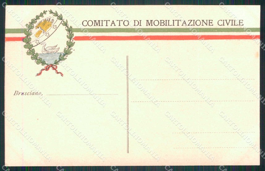 WW1 WWI Patriottismo Tricolore Napoli Brusciano cartolina KF5980 – retro