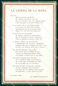 WW1 WWI Patriottismo Tricolore La Letera de la Mama PIEGHE cartolina KF5983 – fronte