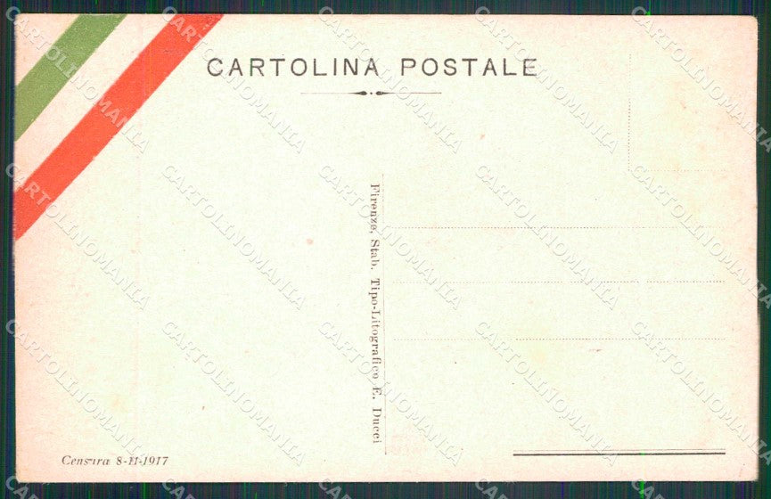 WW1 Patriottismo Tricolore Pro Fratelli Friulani Contini Levi cartolina KF5990 – retro