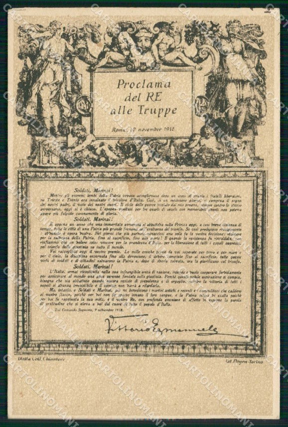 WW1 WWI Propaganda Doni Sede Territoriale di Torino Savoia cartolina KF6006 – fronte