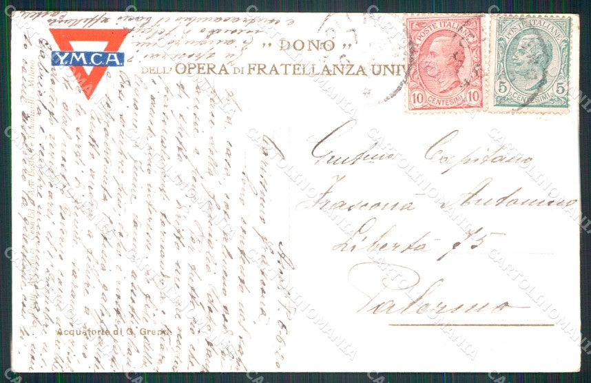 WW1 WWI Militari Gen. Diaz Armistizio Greppi ABRASA cartolina KF6007 – retro