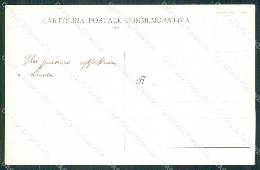 WW1 WWI Patriottismo Terre Irredente Carducci Bologna 1918 cartolina KF6020 – retro